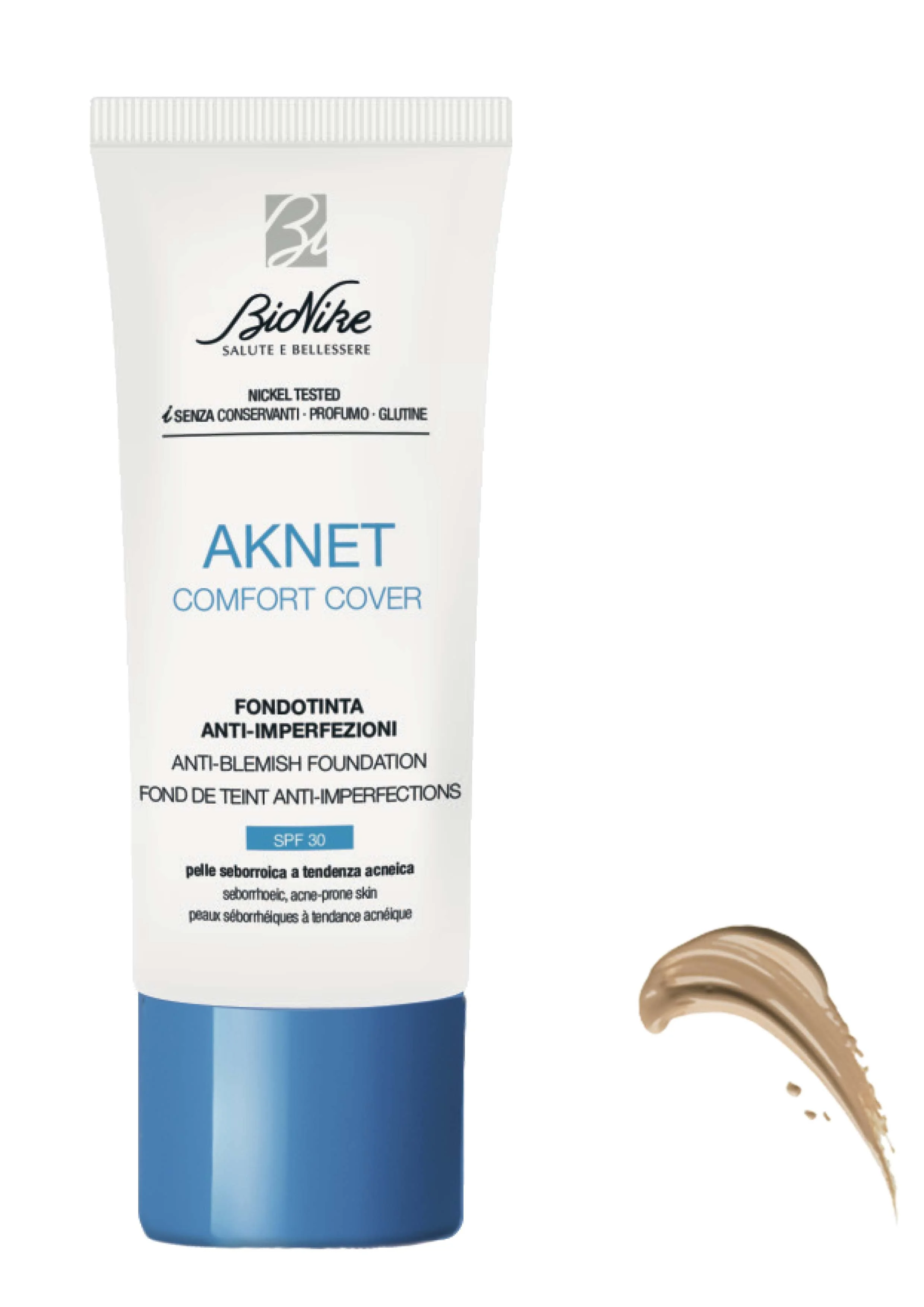 BioNike Aknet comfort cover make-up, SPF30, Sable 30 ml