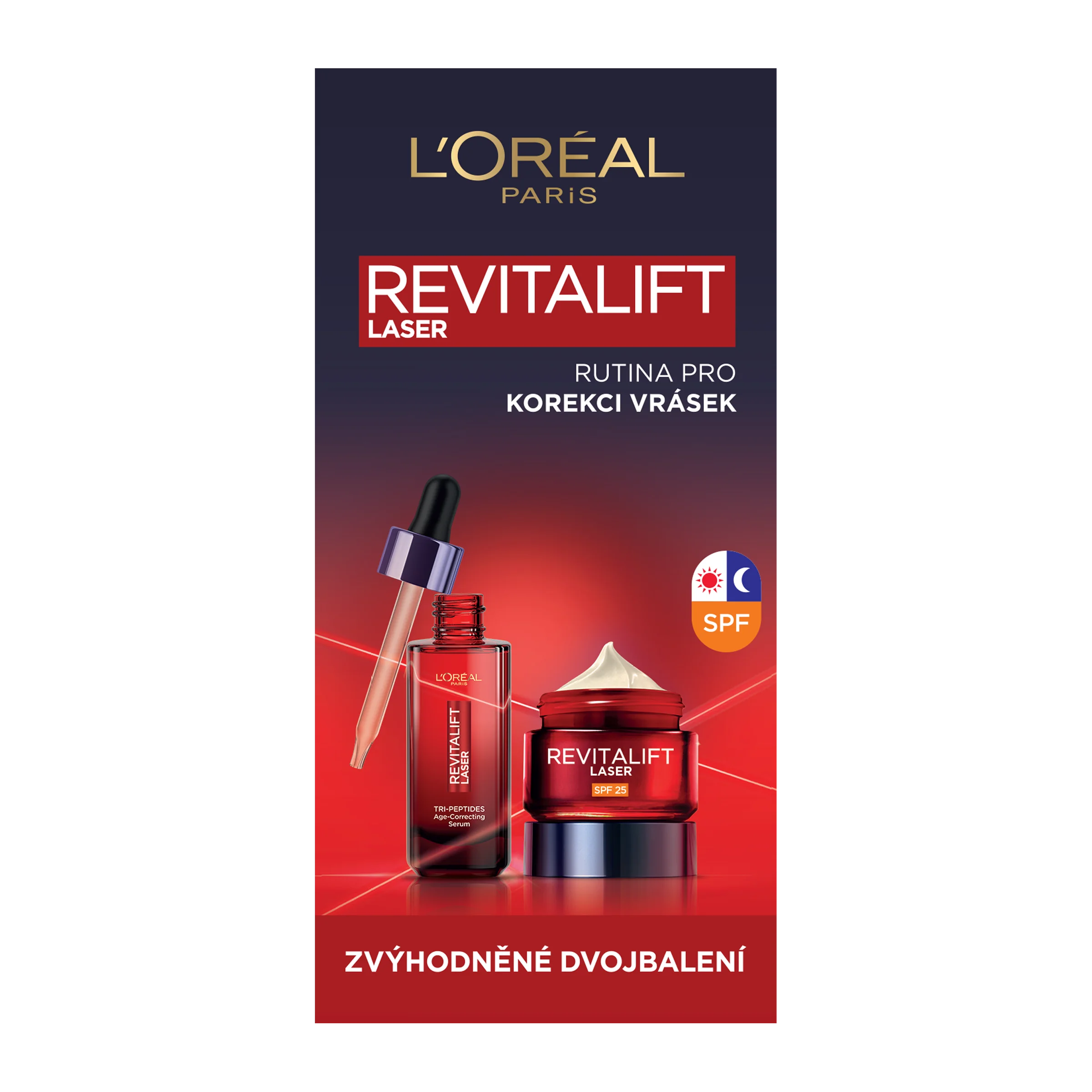 L'Oréal Paris Revitalift Laser sérum + SPF 25 krém 80 ml