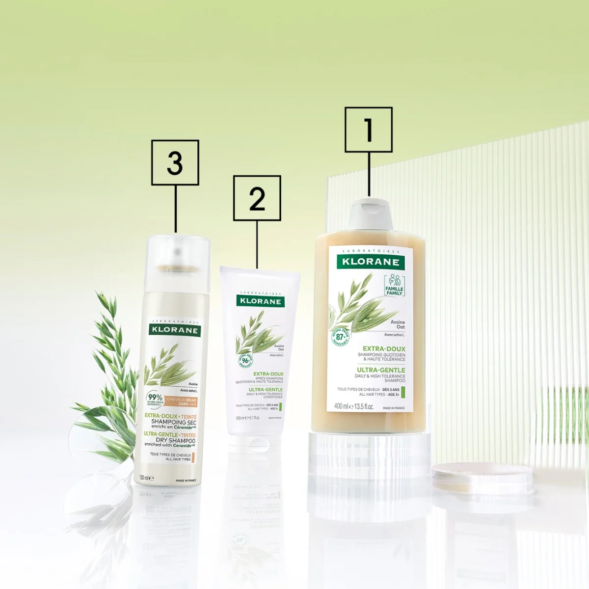 KLORANE SUCHÝ ŠAMPÓN s ovseným mliekom a ceramidmi 1×150 ml, suchý tónovací šampón