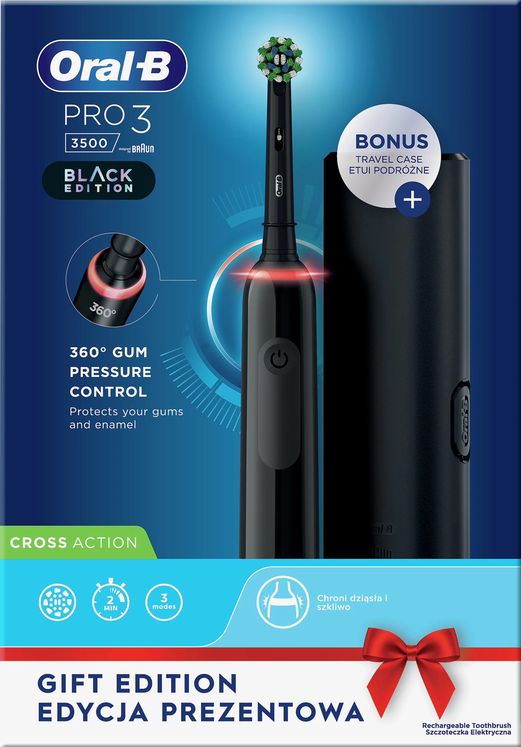 Oral B Elktrická kefka Pro 3500 Black 1×1 ks