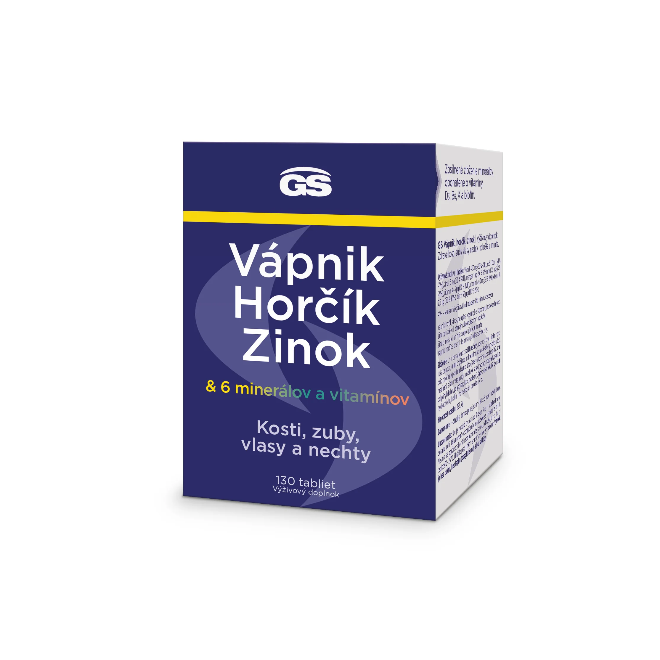GS Vápnik,horčík, zinok, 130 tbl 1×130 tbl, výžívový doplnok