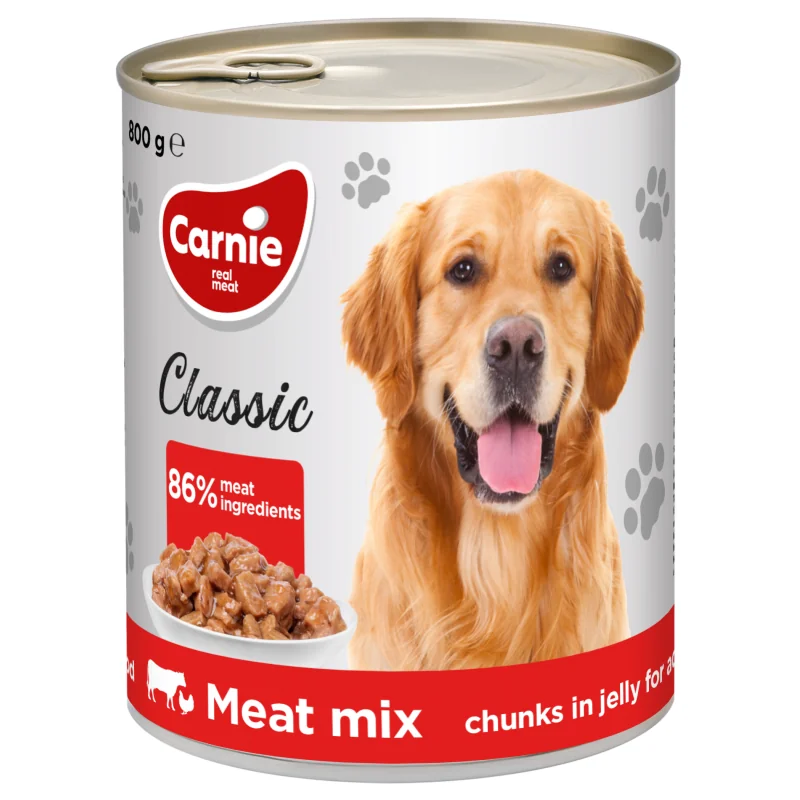 CARNIE Classic mäsový mix kúsočky v želé  800 g (4479)