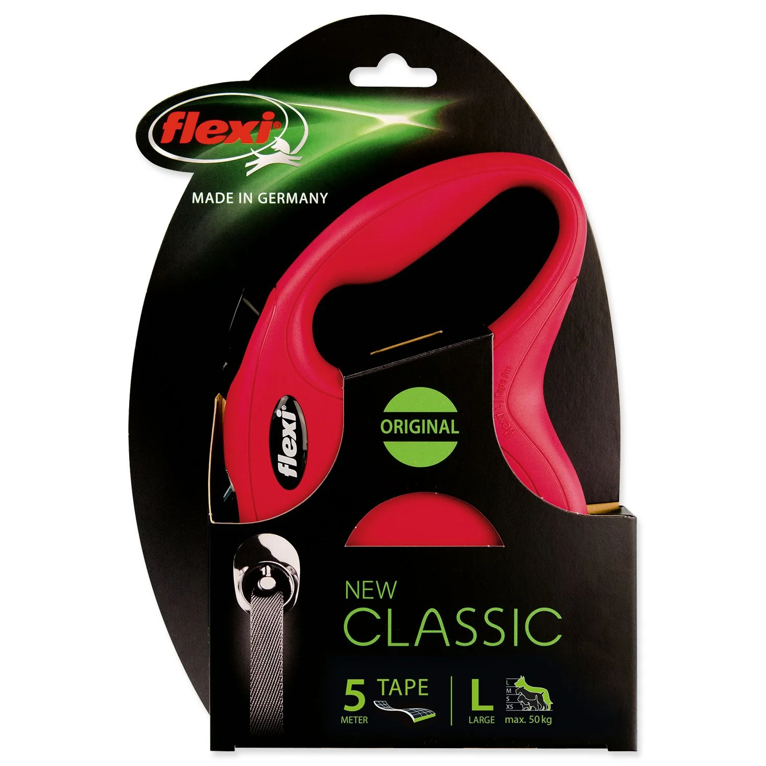 flexi New Classic popruh L 5m červené do 50kg