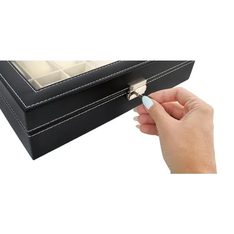 MG Organizer box na hodinky a okuliare, čierny