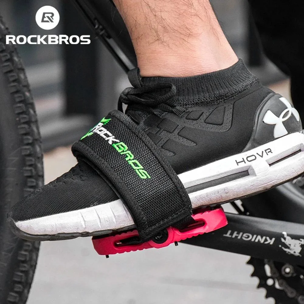 Rockbros Pedal Straps popruhy na pedále na bicykel, čierne