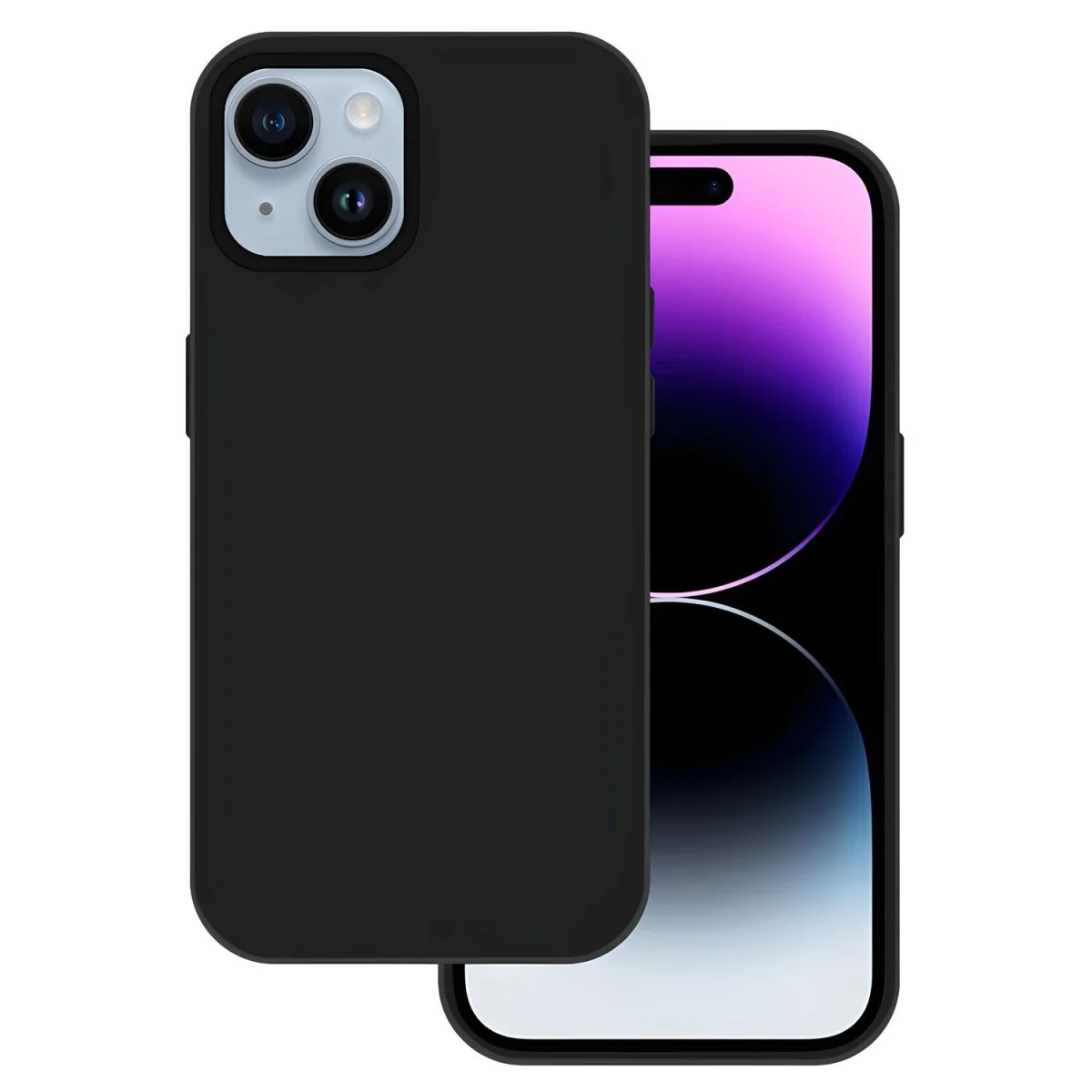 Prémiové silikonové pouzdro pre Apple iPhone 15 Plus - Čierna 1 x 1 ks