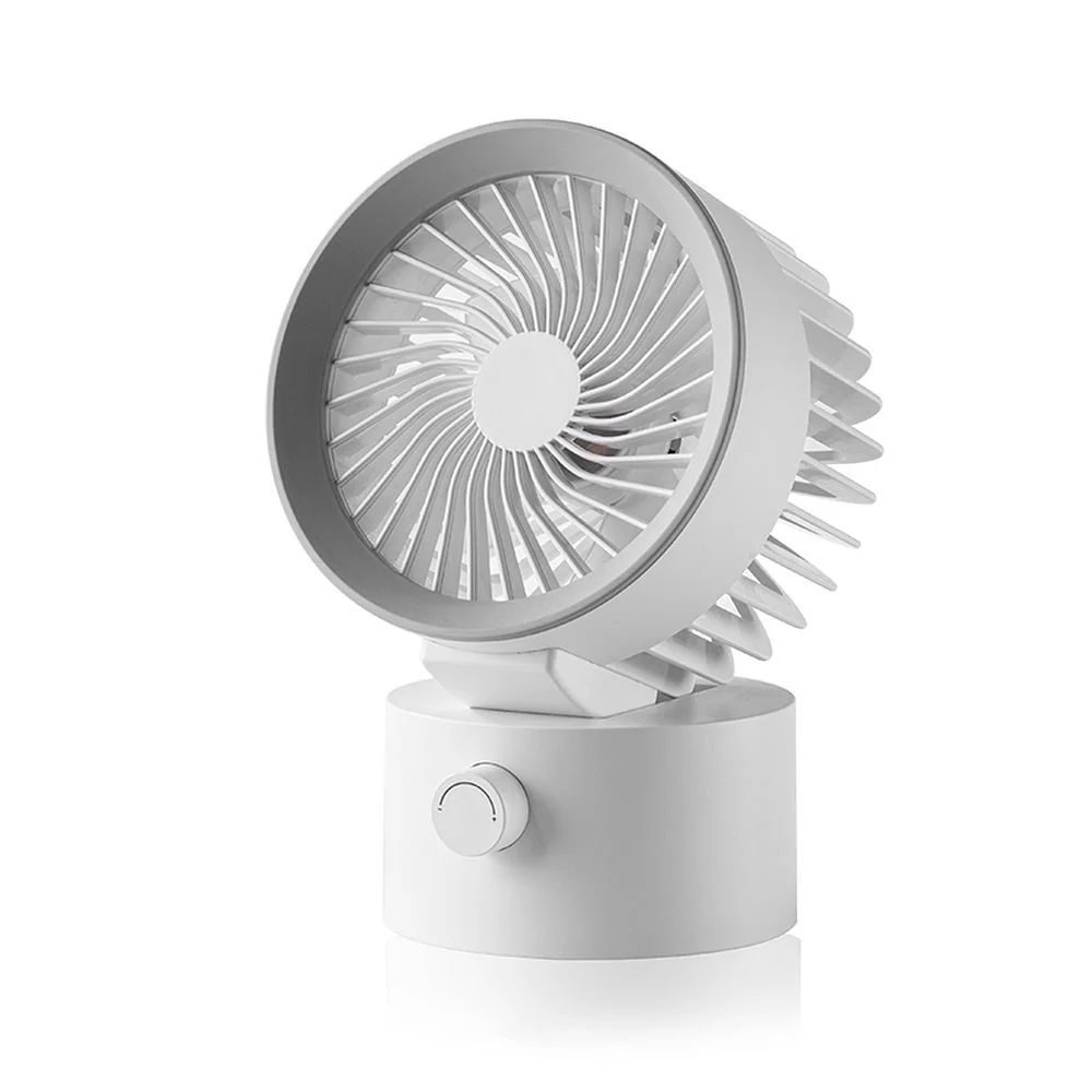 USB cyrkulačný ventilátor na stôl, biely