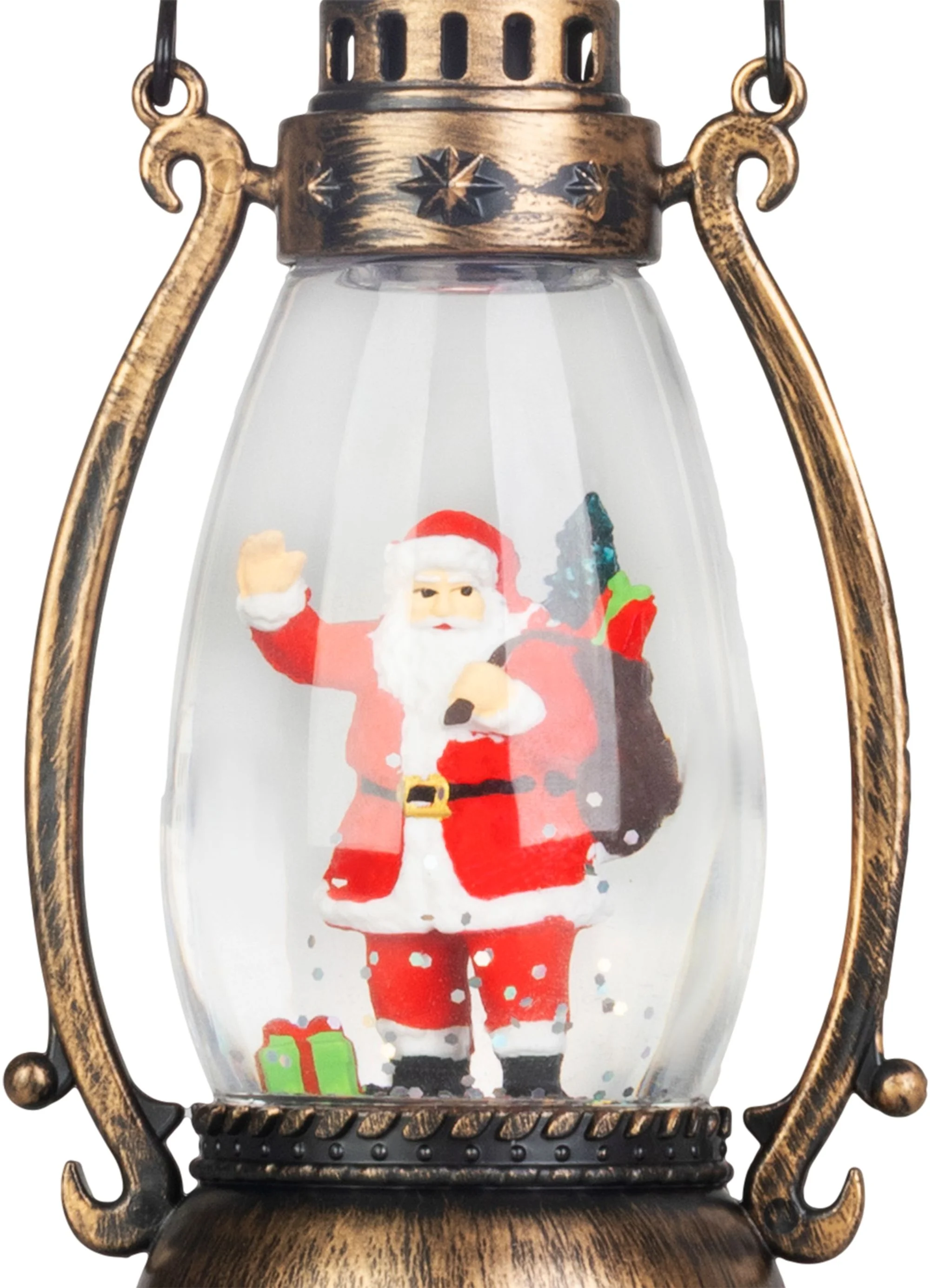 MagicHome vianočný LED lampáš Santa, balenie 12 ks Plast, 1 LED teplá biela, 8x6.5x14 cm, 3xLR44