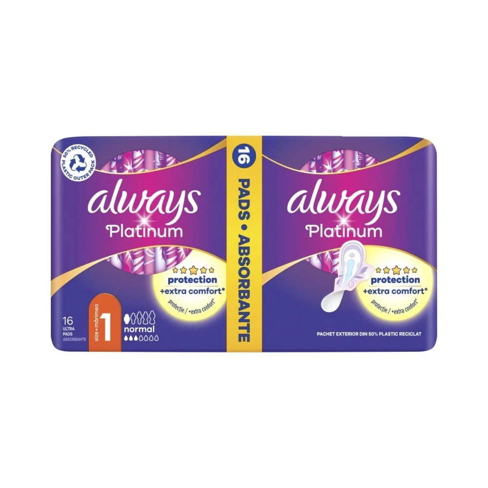 Always Platinum Duo 16ks Normal+ 1×16 ks, hygienické vložky