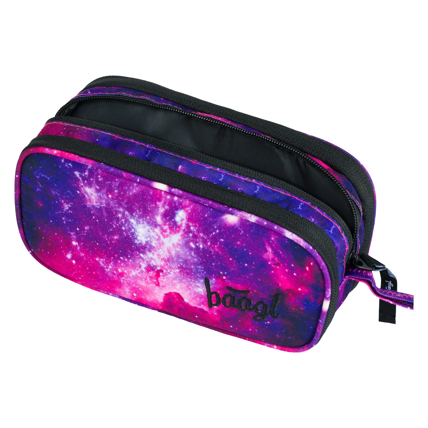 Baagl študentský peračník etui Galaxy fialovo-čierny