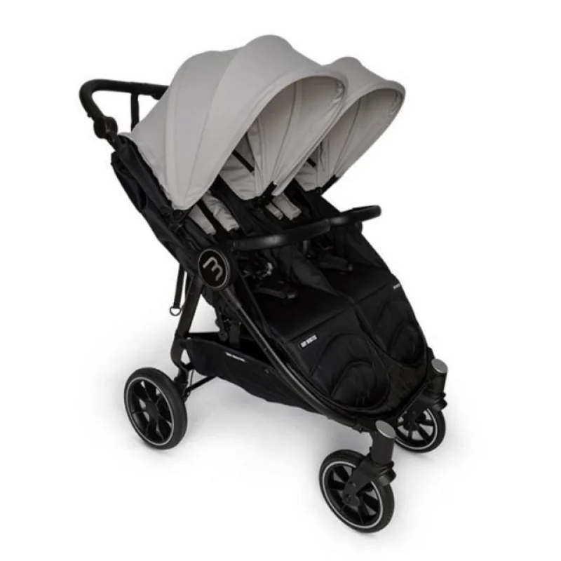 Baby Monsters - Kočík pre dvojičky Easy Twin 4 Full Box – šedá