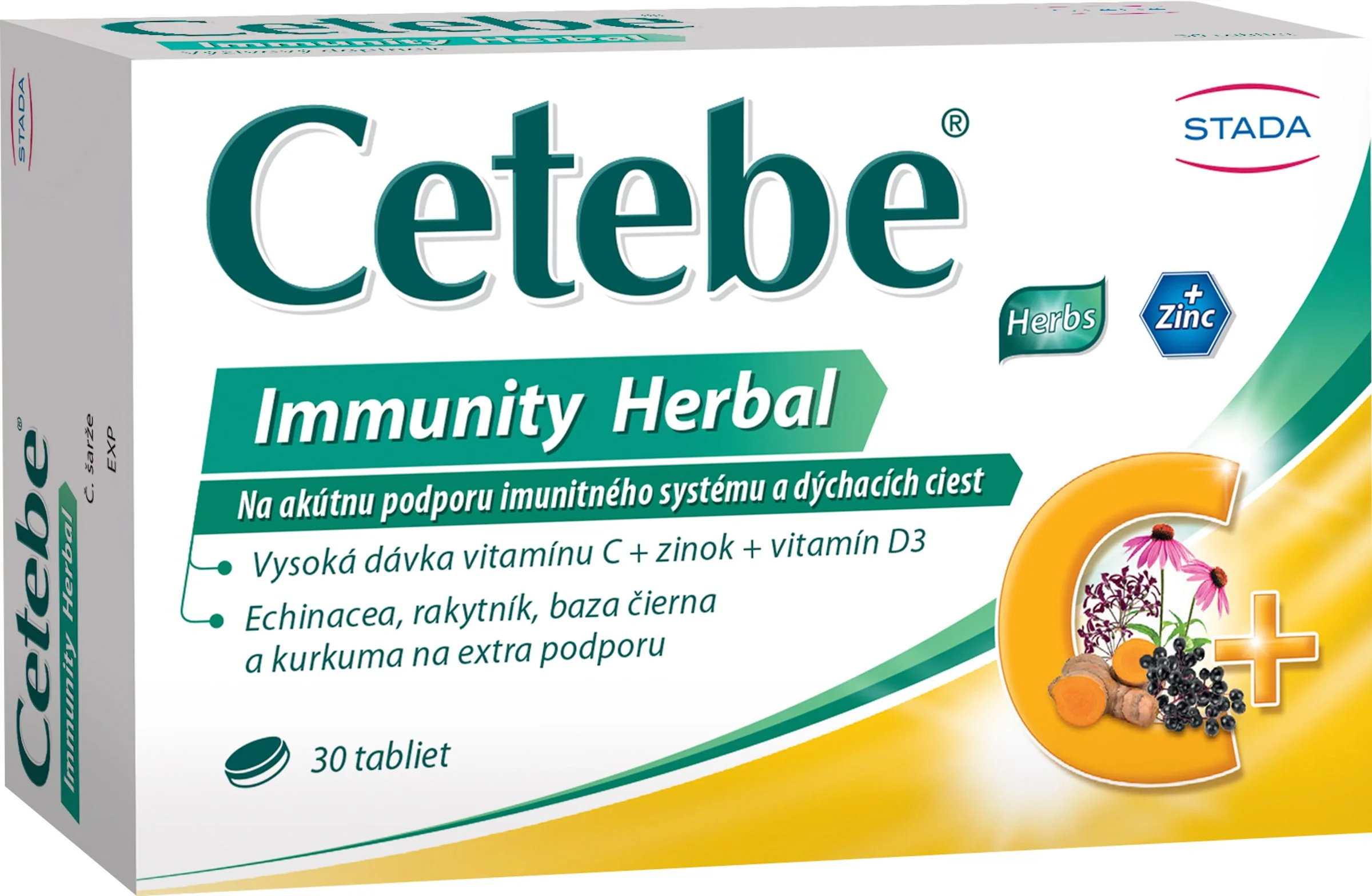 Cetebe Immunity Herbal 1×30 tbl, výživový doplnok