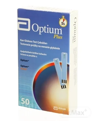 TESTOVACIE PRÚŽKY FREE STYLE OPTIUM 1×50 ks, meranie glukózy v krvi