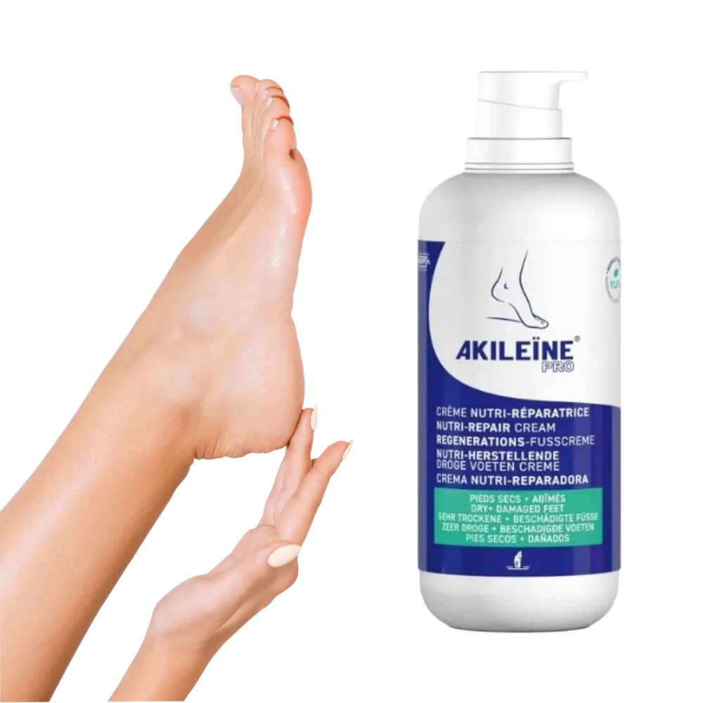 Výživný regeneračný krém na suché nohy, Akileine Blue Pro - 500 ml