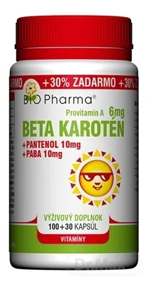 BIO Pharma Beta karotén 6 mg 1×130 cps, beta karotén