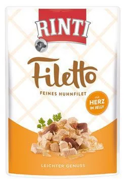 Rinti Filetto Kapsička Kura+Srdce v Želé 1×100 g, kapsička pre psy