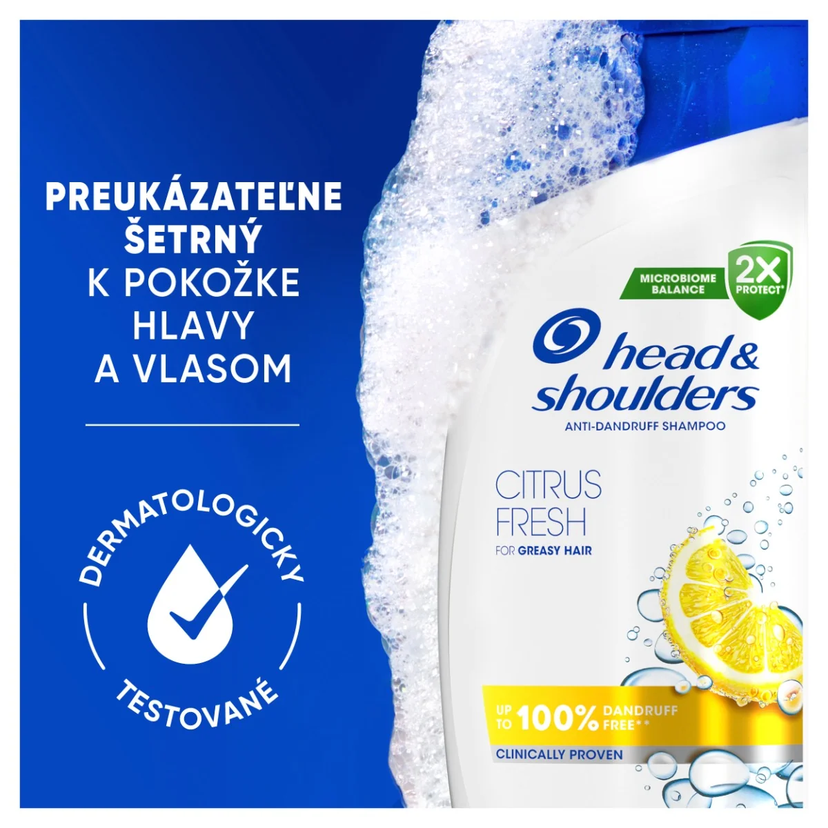H&S SHP CITRUS FRESH MASTNE VLASY 800ML 1×800 ml, šampón proti lupinám