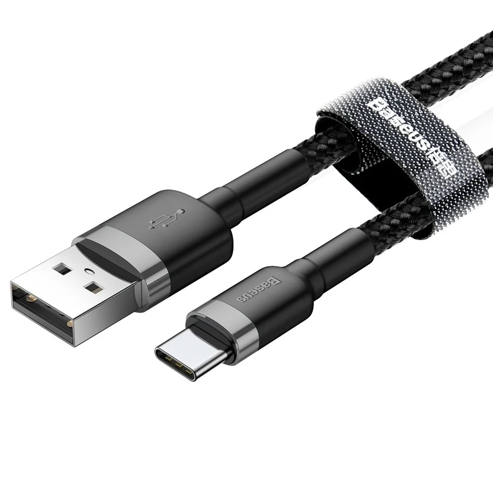 Baseus Cafule kábel USB / USB-C Quick Charge 3.0 2m, čierny/sivý