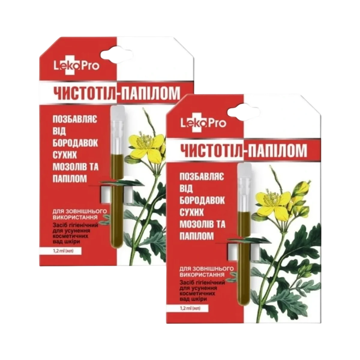 Zvýhodnený set: 2 x Balzam "Čistoteľ " s lastovičníkom na otlaky, bradavice a papilómy - 1,2 ml - LekoPro