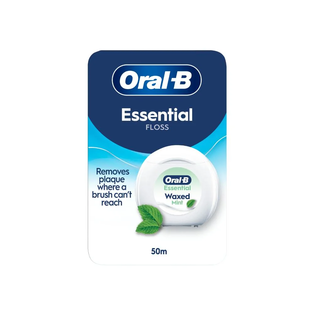 Oral-B Essential voskovaná dentálna niť, mätová príchuť, 50 m 1 ks