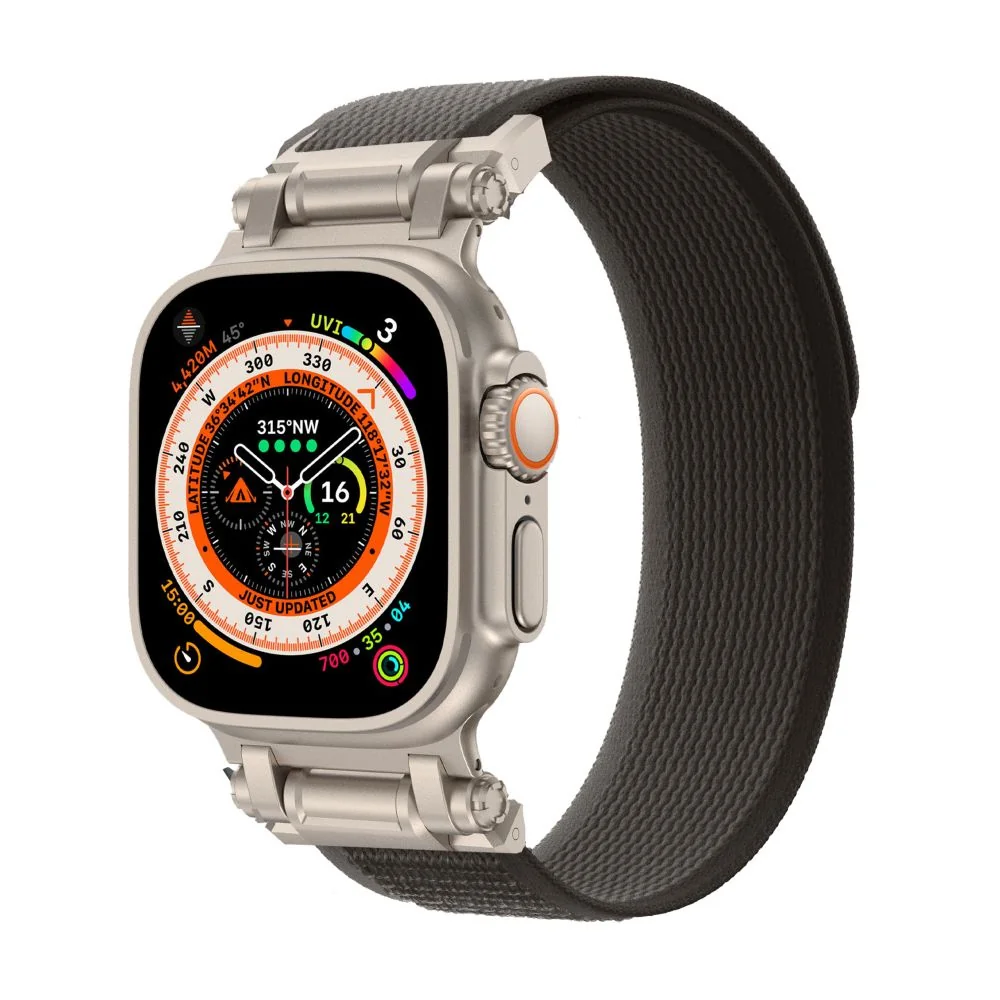 Tech-Protect Nylon remienok na Apple Watch 42/44/45/49mm black/orange