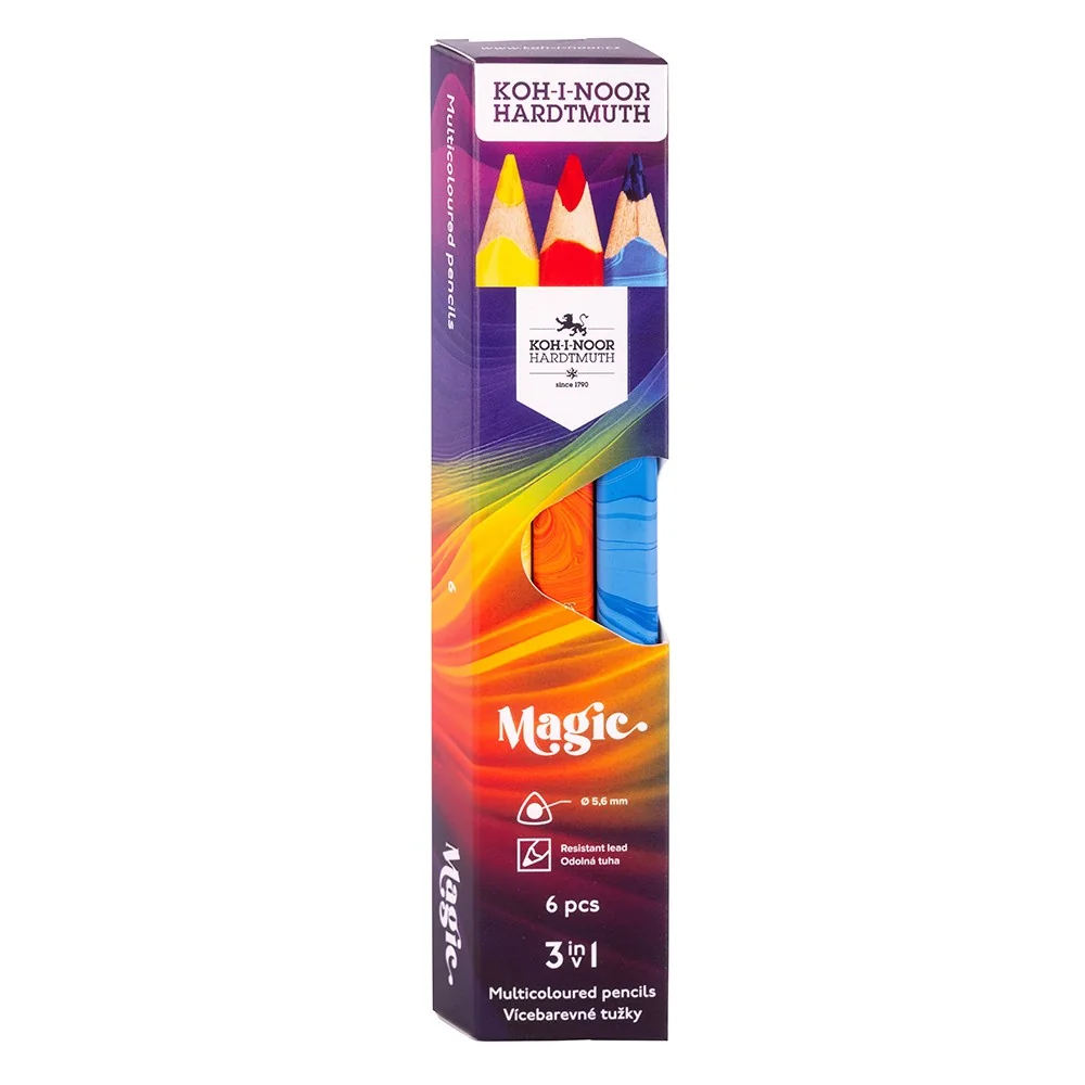 Trojhranné pastelky Magic 3408/6 6 ks v balení