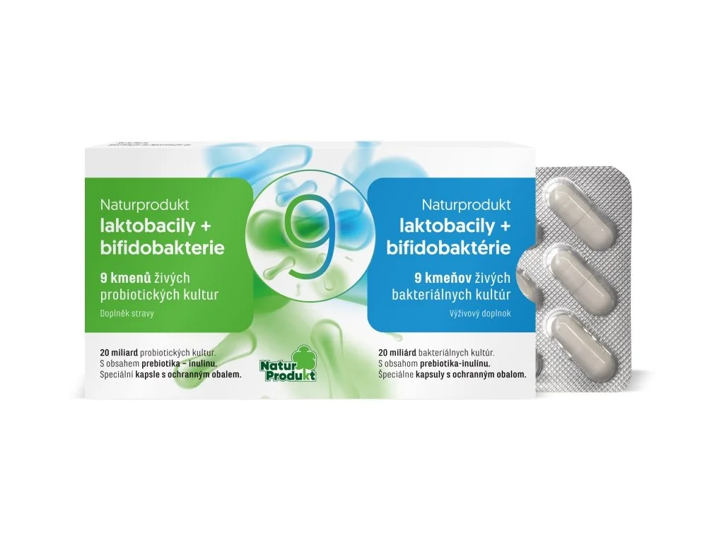 Naturprodukt laktobacily + bifidobakterie 9 15 cps