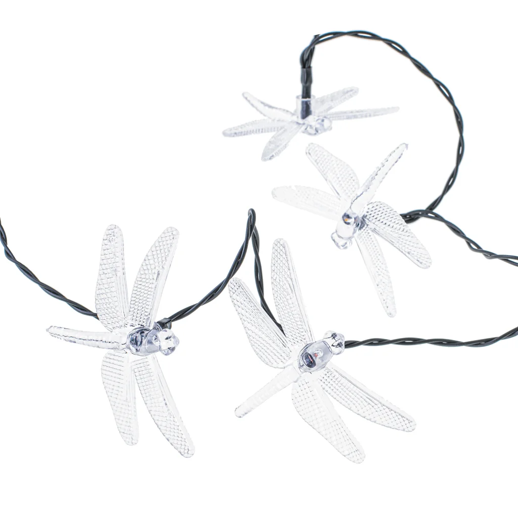Solárne záhradné LED osvetlenie, svetlá svetielka VÁŽKY 6,5 m, 30 LED, multicolor, IP65, 8 režimov