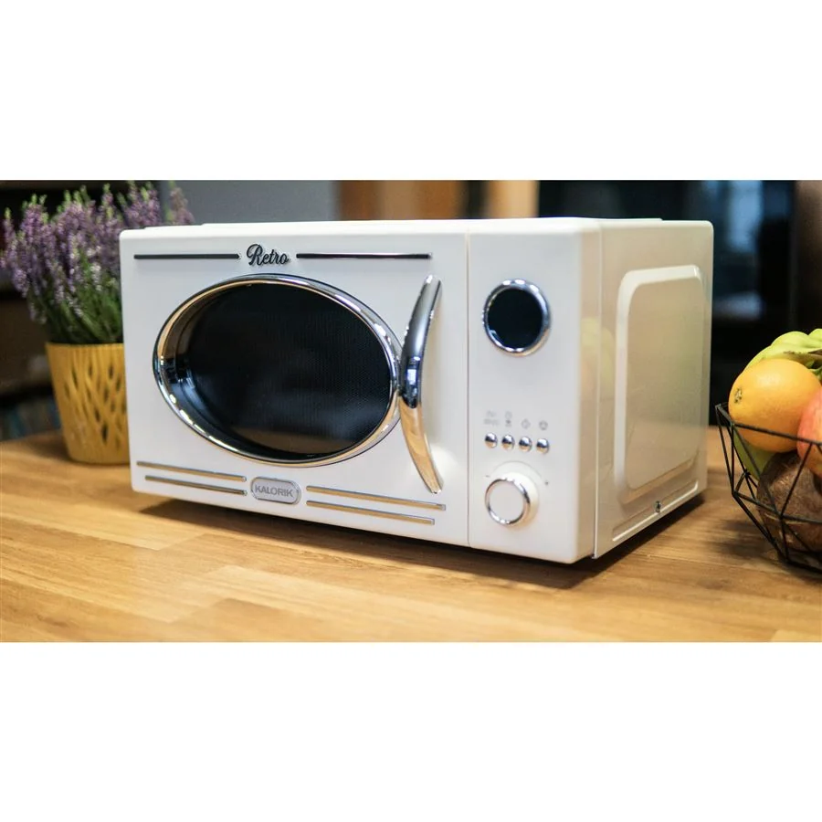 Mikrovlnná retro rúra TKG MW 2600 krémová