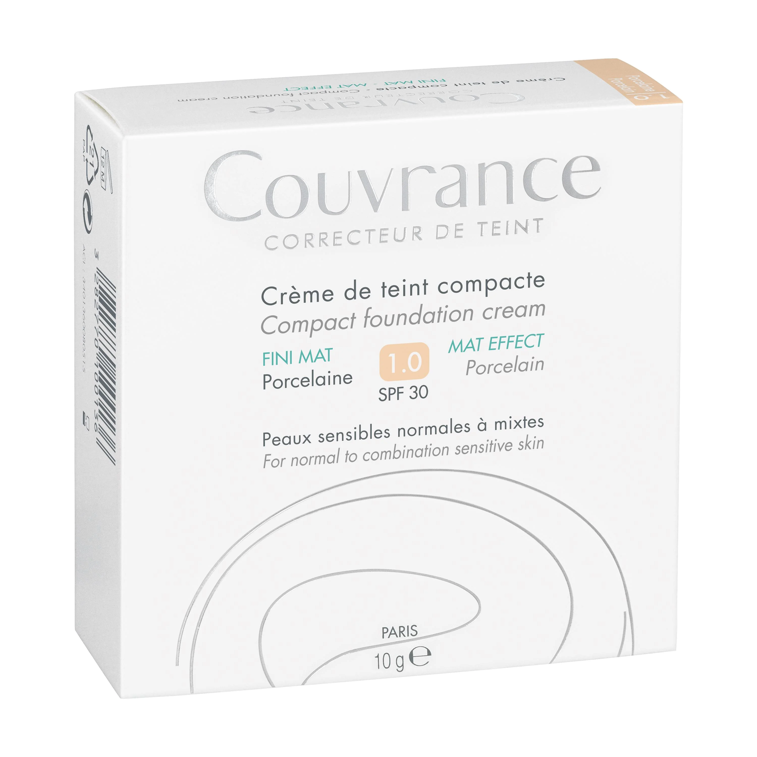 Avène Couvrance Kompaktný zmatňujúci make-up SPF 30 svetlý odtieň 10 g