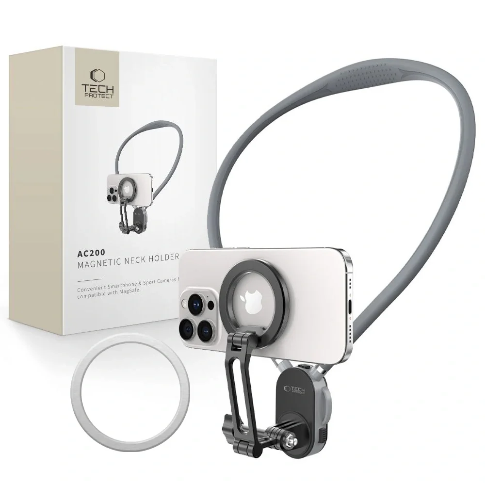 Tech-Protect AC200 MagSafe držiak na mobil / GoPro / DJI, šedý
