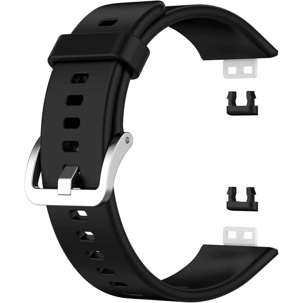 BStrap Silicone remienok na Huawei Watch Fit black/silver