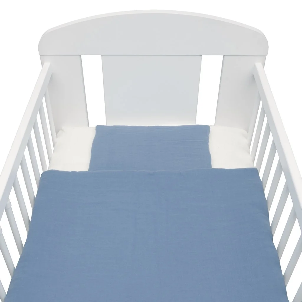 Mušelínový set do postieľky s výplňou New Baby 100x70 cm modrý