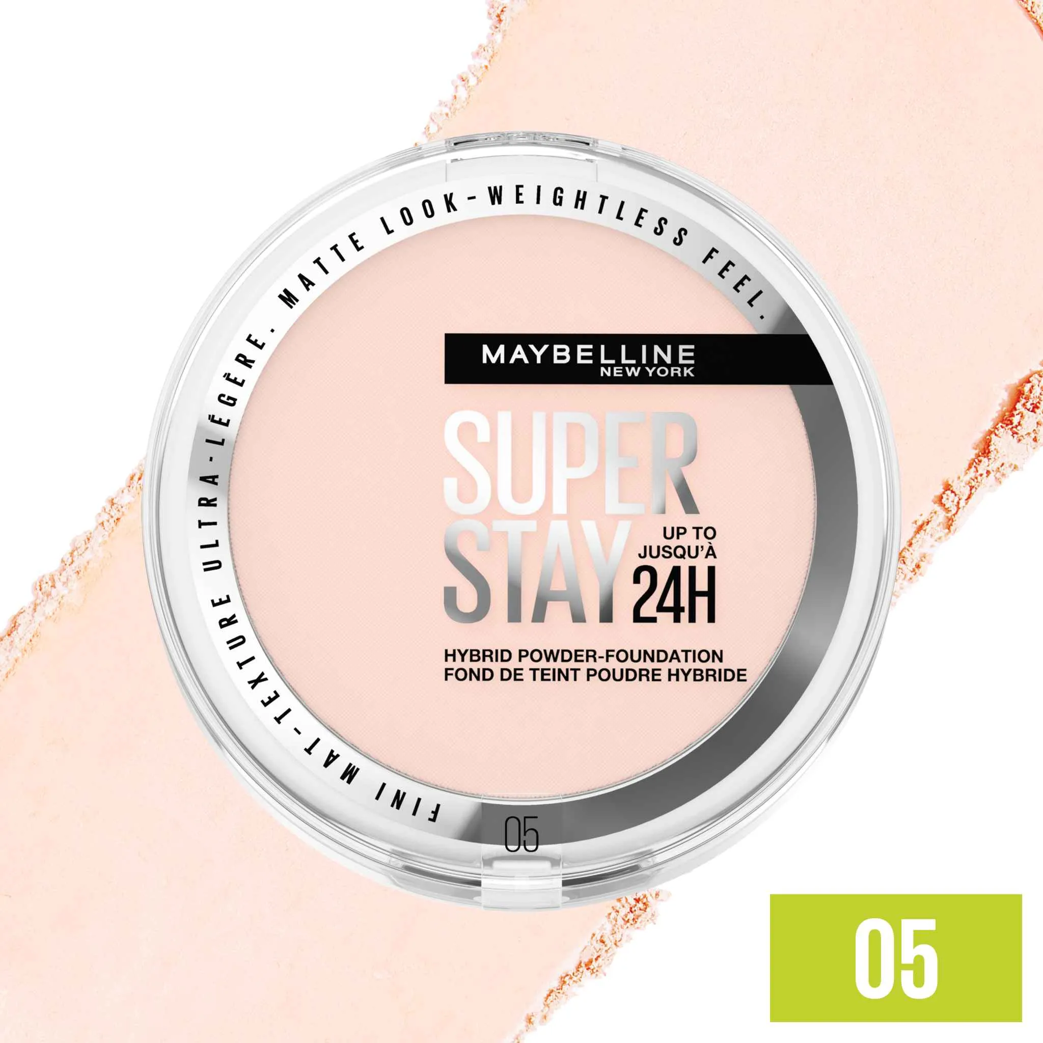 Maybelline New York SuperStay 24H Hybrid Powder-Foundation 05 make-up v púdri, 9 g 1×9 g, make-up v púdri