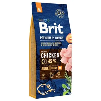 Brit Premium by Nature dog Adult M 1×15 kg, prie granule