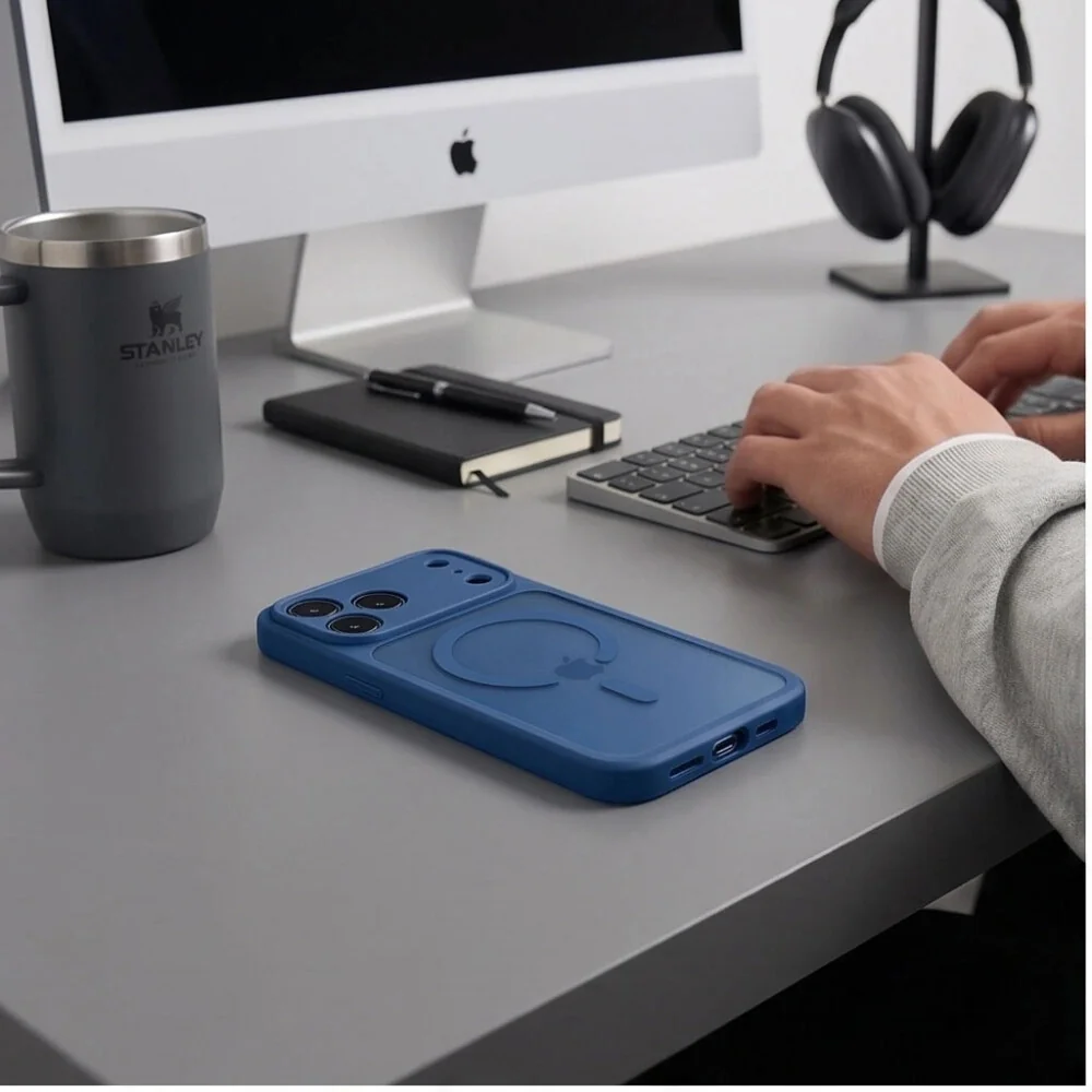 Tech-Protect BasicMag MagSafe kryt na iPhone 17 Pro Max / 18 Pro Max, tmavomodrý