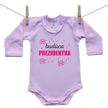 Boodyy Ružové Body s dlhým rukávom Budúca prezidentka Veľkosť: 68
