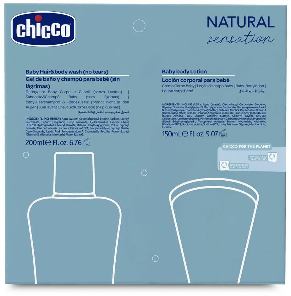 CHICCO Set darčekový kozmetický Natural Sensation - Daily Care 0m+ 1×1 set, kozmetická darčeková sada