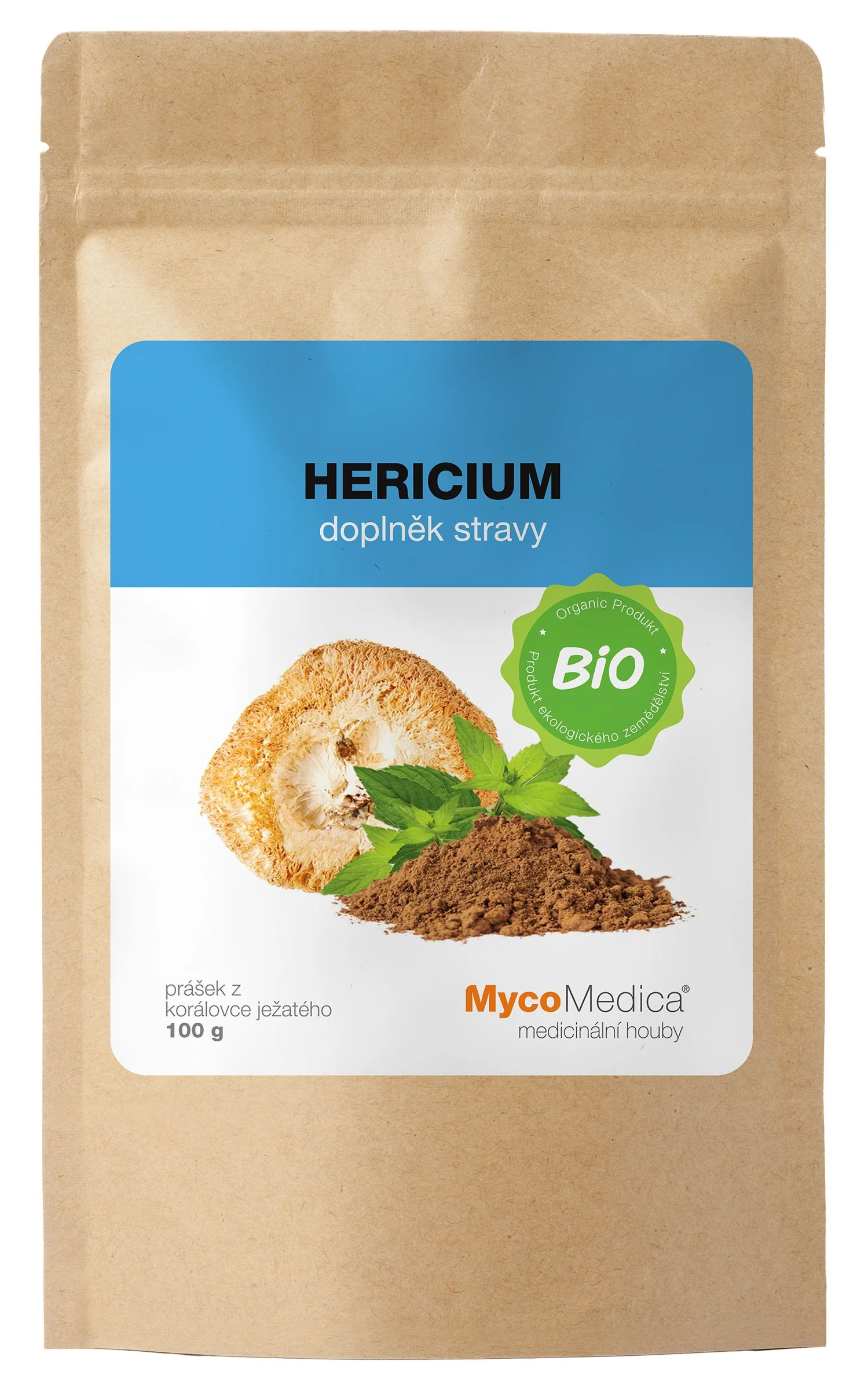 Mycomedica Bio Hericium Plv 100g 1×100 cps, výživový doplnok