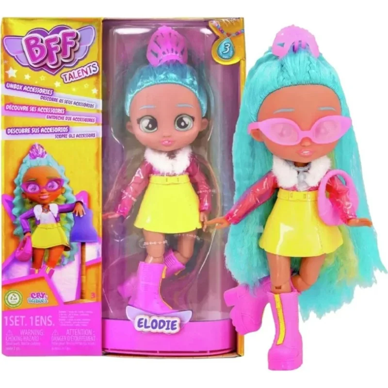 IMC Toys Cry Babies BFF bábika Elodie módna návrhárka, séria 3