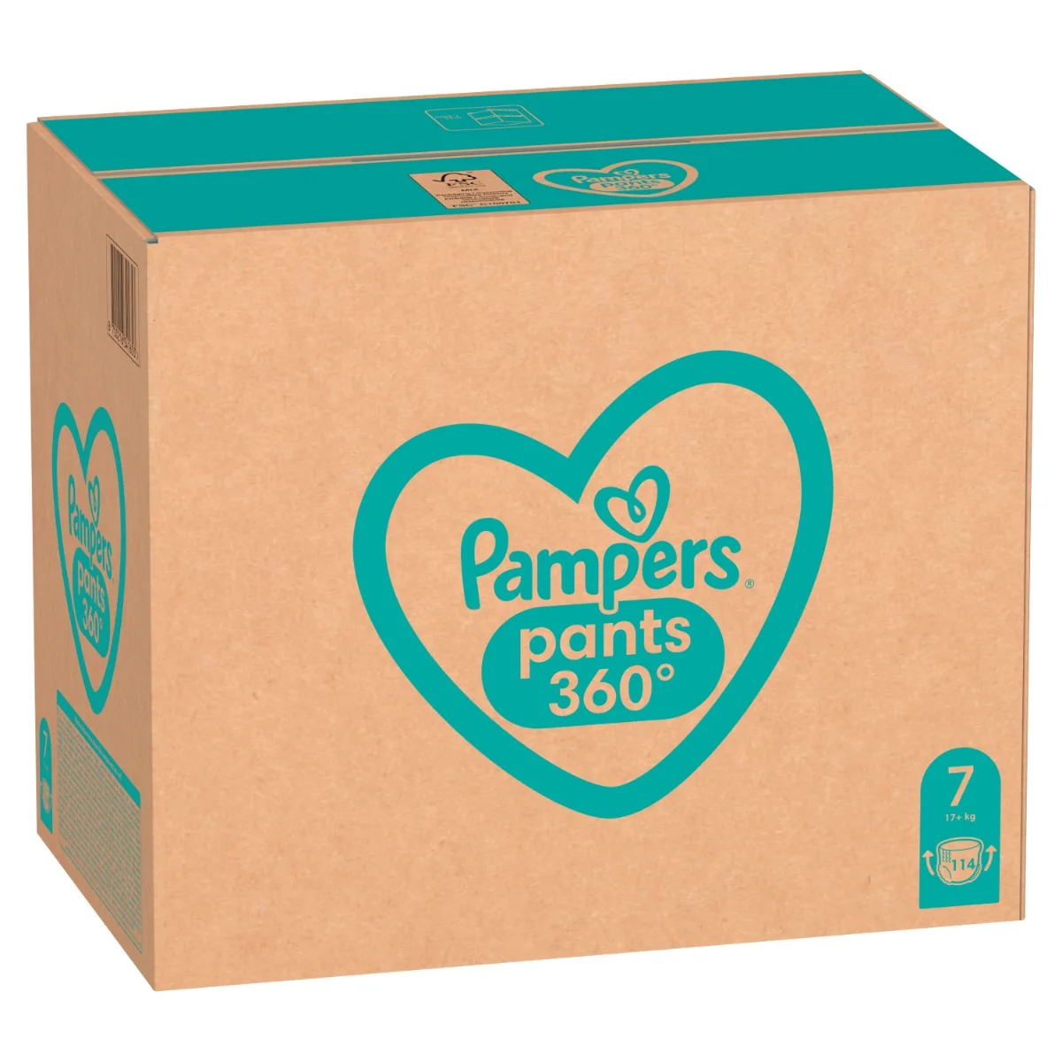 PAMPERS PANTS PLIEN.NOHAVICKY V.7 17KG 114KS 1×114 ks, plienkové nohavičky vo veľkosti 7