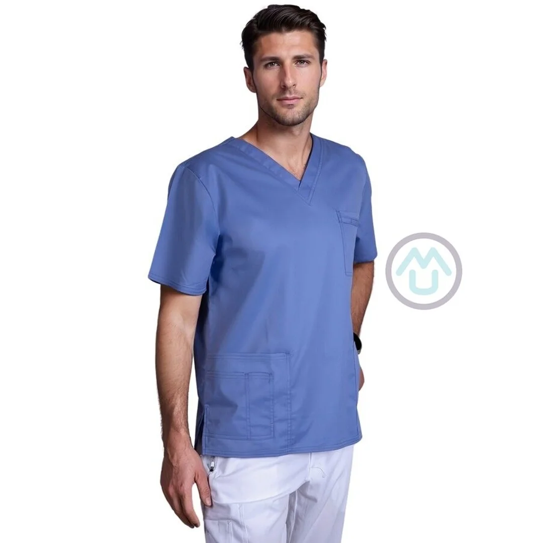 Pánska/ unisex blúza V výstrih - nebeská modrá 2XL