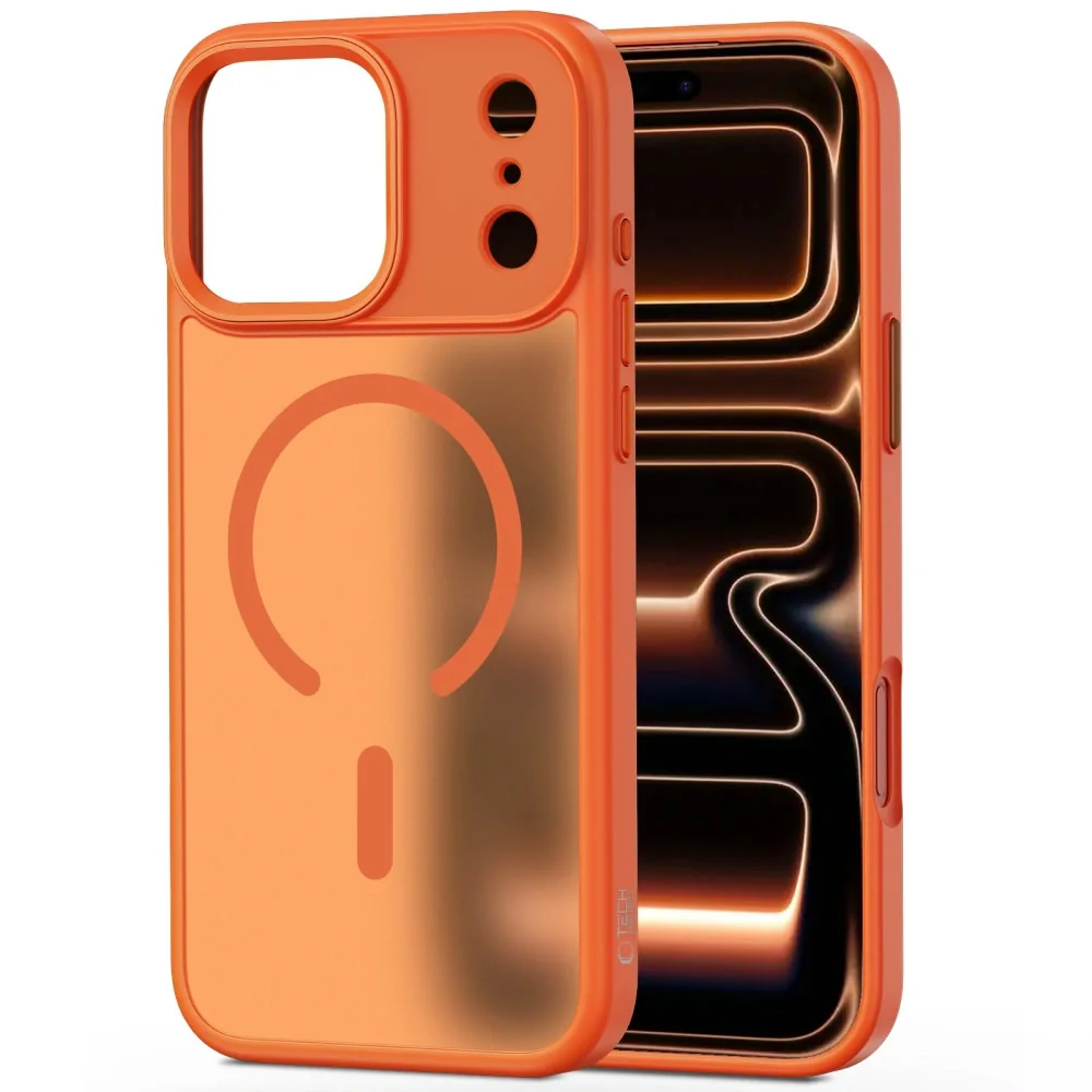 Tech-Protect Magmat MagSafe kryt na iPhone 17 Pro Max, oranžový