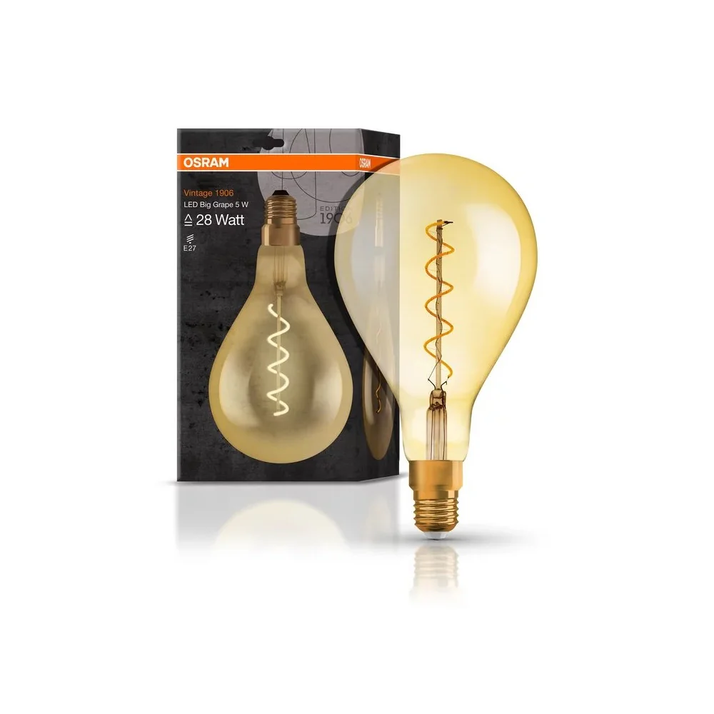 Žiarovka OSRAM LED 1906 E27 5W/820 GLOBE FILAMENT GOLD BIG GRAPE 28 SPIRAL