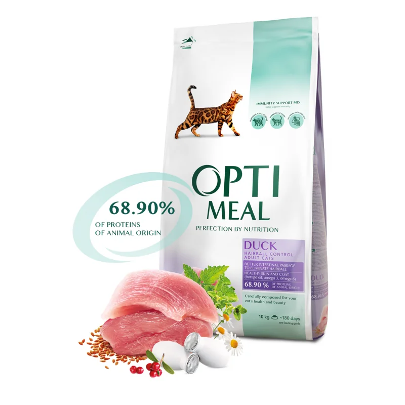 OPTIMEAL™ Superpremium pre dospelé dlhosrsté mačky s kačacim mäsom 10 kg (9979) 