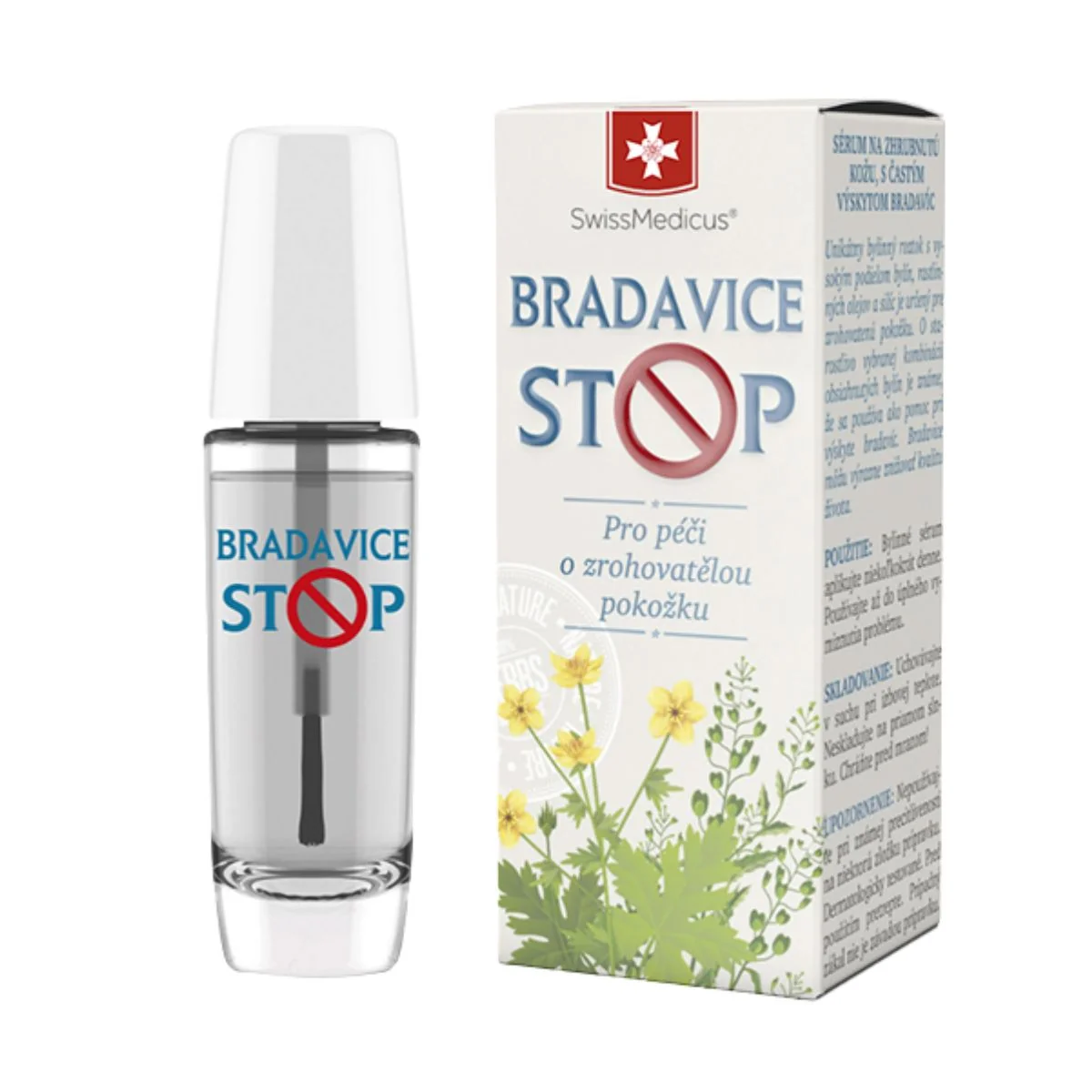 BradaviceStop - sérum na zrohovatenú pokožku s častým výskytom bradavíc - 10 ml - SwissMedicus