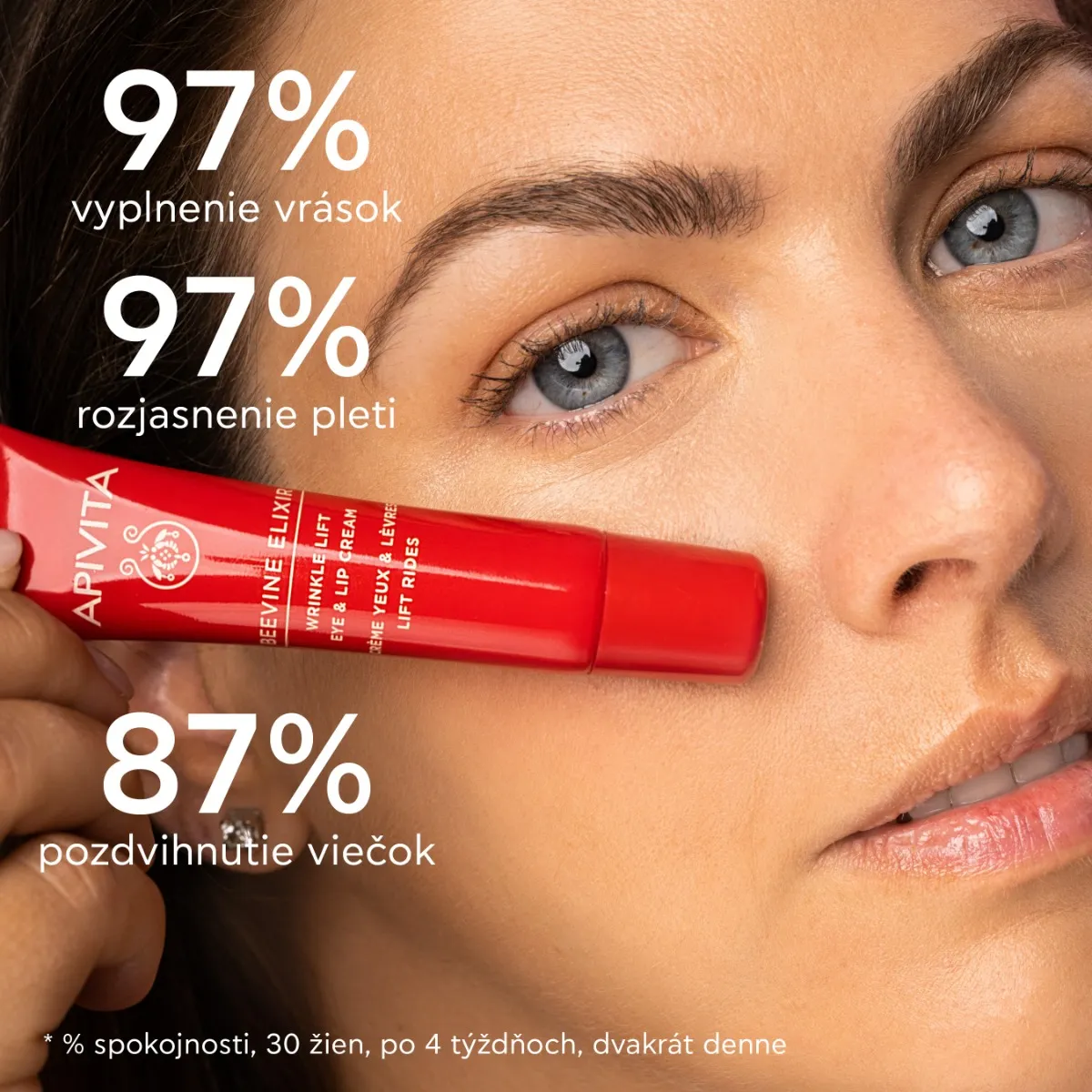 APIVITA Beevine Elixir wrinle lift eye & lip cream 15ML 1×15 ml, anti-age očný krém