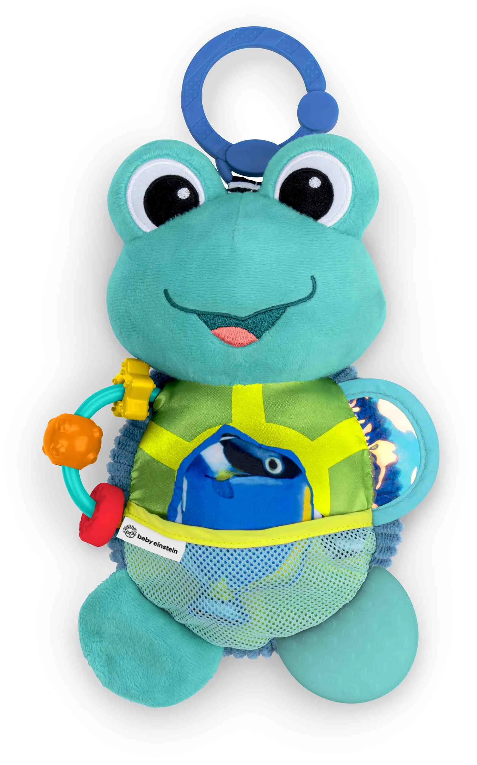 BABY EINSTEIN Hračka aktívna na C krúžku korytnačka Neptune’s Sensory Sidekick™ 0m+ 1×1 ks, hračka pre deti