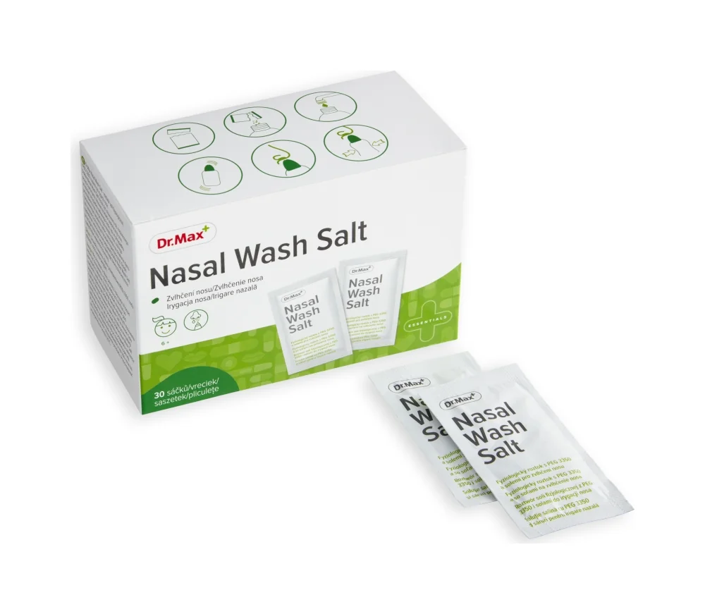 Dr. Max NASAL WASH SALT VRECKO 1×30 ks, prášok pre prípravu fyziologického roztoku