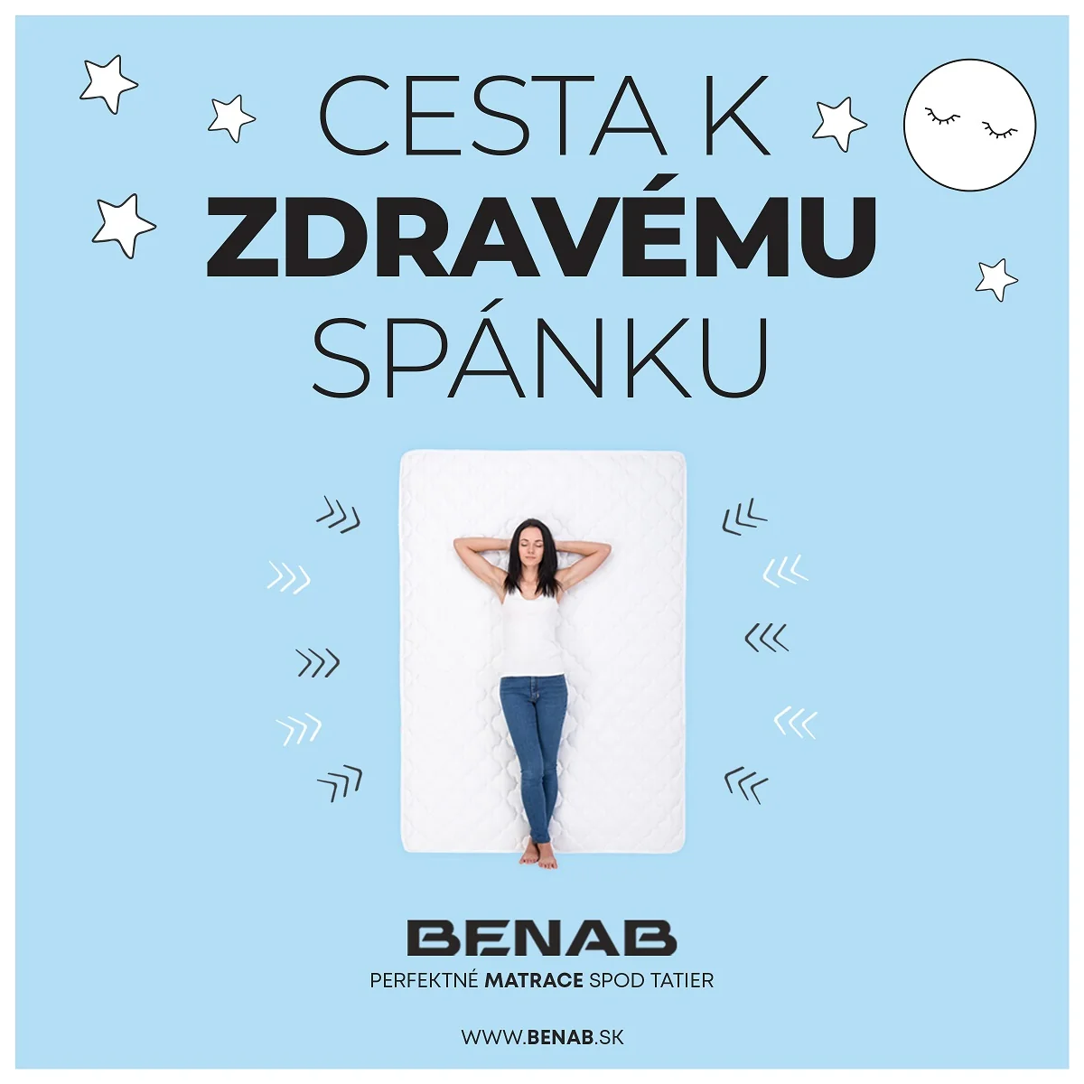 Benab Tencel 3D Poťah na matrac 200x120x20 1×1 ks, poťah na matrac